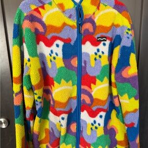 CrayolaAbstract Pattern Full-Zip Sherpa Jacket